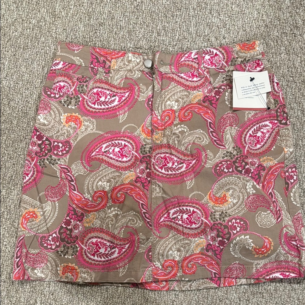 Tan and Pink skort, 10, NWT